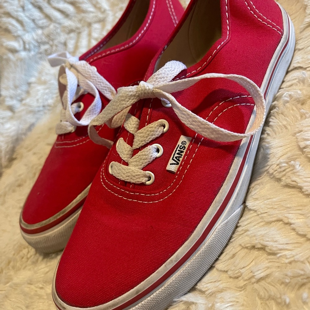 Vans Bold Red Canvas Shoes